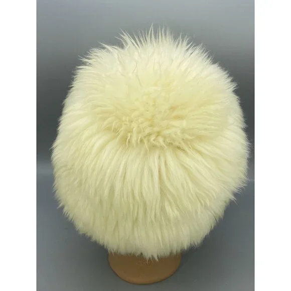 Vtg Genuine Tuscan Lamb Skin Fur Hat Made In Italy